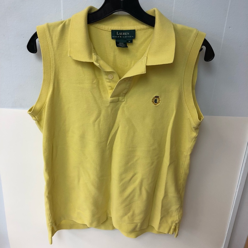 Ralph Lauren polo shirt women size medium yellow